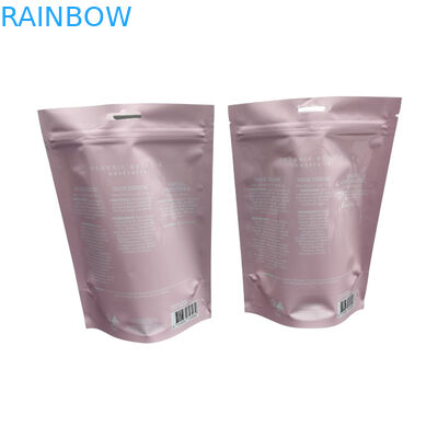 El papel de aluminio impreso de encargo se levanta la bolsa plástica de la cremallera para la crema del exfoliante corporal de la sal del mar del océano