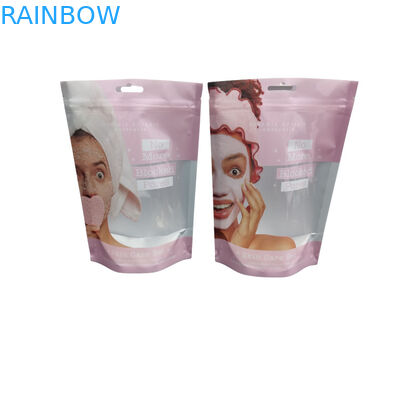 El papel de aluminio impreso de encargo se levanta la bolsa plástica de la cremallera para la crema del exfoliante corporal de la sal del mar del océano