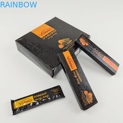 Color negro de encargo al por mayor que empaqueta la miel dulce de Honey Box For Vitamax Energy del peso de la bolsita 22g