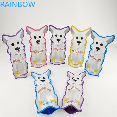 Bolsa comestible cortada con tintas plástica irregular de empaquetado de la cremallera de la comida del bolso de la hoja de la impresión de Digitaces