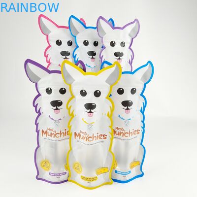 Bolsa comestible cortada con tintas plástica irregular de empaquetado de la cremallera de la comida del bolso de la hoja de la impresión de Digitaces