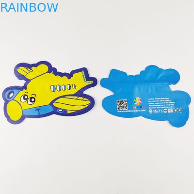 Mylar impreso de encargo formado especial empaqueta la bolsa irregular cortada con tintas con la cremallera