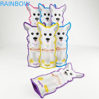 Mylar impreso de encargo formado especial empaqueta la bolsa irregular cortada con tintas con la cremallera