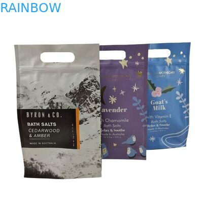 Cree los bolsos de empaquetado de Mylar para requisitos particulares del papel de aluminio del exfoliante corporal de la bolsa de la cremallera del soporte para arriba