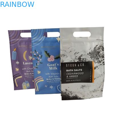 Cree los bolsos de empaquetado de Mylar para requisitos particulares del papel de aluminio del exfoliante corporal de la bolsa de la cremallera del soporte para arriba