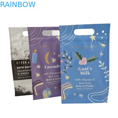 Cree los bolsos de empaquetado de Mylar para requisitos particulares del papel de aluminio del exfoliante corporal de la bolsa de la cremallera del soporte para arriba