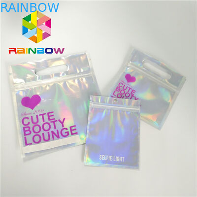 El traje de baño de empaquetado de la suave al tacto del bolso del bikini plástico impermeable recicla bolsos de la cerradura de la cremallera