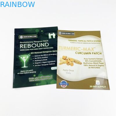 La bolsita vacía de papel de Kraft de la hoja biodegradable empaqueta el bolso sellado lado cosmético de las muestras tres