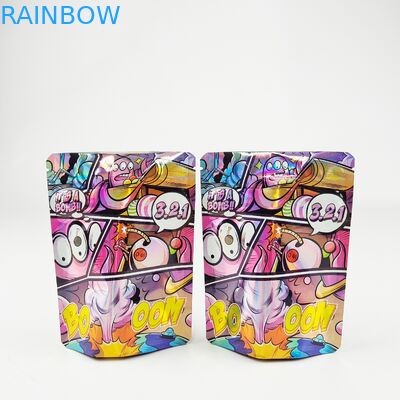 la comida Mylar de 3.5g 7g 14g 28g empaqueta Cangy modificado para requisitos particulares Gummies se coloca encima de bolsos Ziplock