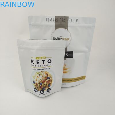 El soporte coloreado del bolso del envasado de alimentos encima de la categoría alimenticia laminó bolsos de la cerradura de la cremallera de Mylar del papel de aluminio