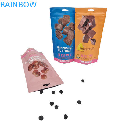 El soporte coloreado del bolso del envasado de alimentos encima de la categoría alimenticia laminó bolsos de la cerradura de la cremallera de Mylar del papel de aluminio