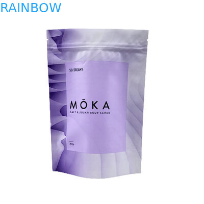 El logotipo personalizado impreso se levanta la sal marina de la bolsa Ziplock / el jabón líquido / el empaquetado del exfoliante corporal