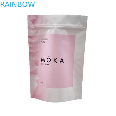 El logotipo personalizado impreso se levanta la sal marina de la bolsa Ziplock / el jabón líquido / el empaquetado del exfoliante corporal