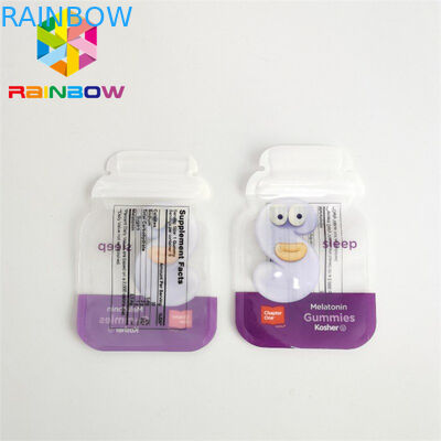 Bolsas Mylar cortadas con tintas impresas personalizadas Bolsa con forma especial Ziplock de holograma holográfico 3.5g