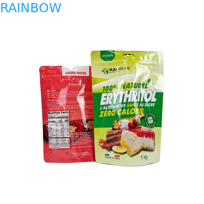 hoja blanca de la galleta de la prueba del olor 3.5g del caramelo de la categoría alimenticia de la cremallera del bolso de encargo de la cerradura