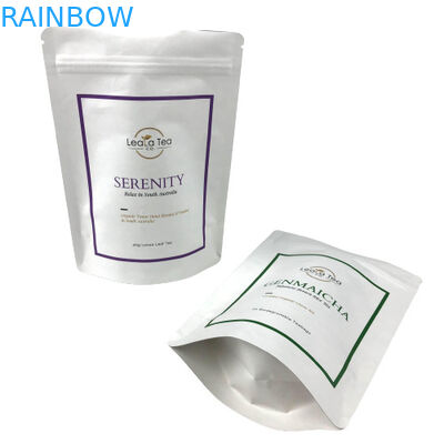 Bolsos del papel de aluminio de la prueba del olor para el logotipo de encargo del té de las habas del café con leche