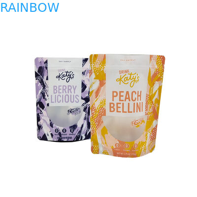 Levántese la galleta de empaquetado del caramelo de la bolsa de Mylar de la cremallera de la bolsa de plástico de los snacks