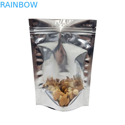 Papel de aluminio de CMYK que empaqueta la ventana Front Silver Back Stand Up del claro de Mylar Doypac que se puede volver a sellar