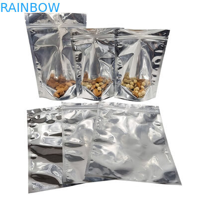 Papel de aluminio de CMYK que empaqueta la ventana Front Silver Back Stand Up del claro de Mylar Doypac que se puede volver a sellar