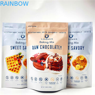 La cerradura de empaquetado impresa de la cremallera del bolso del bocado de la torta de la galleta de la bolsa de Mylar de la categoría alimenticia laminó