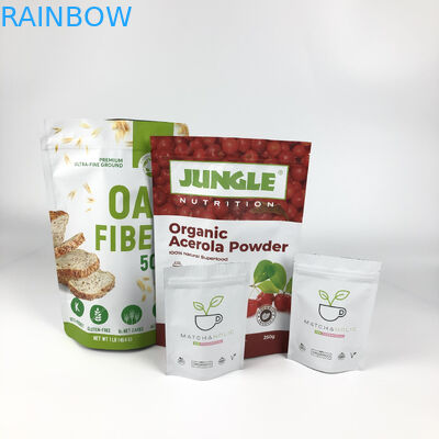 La etiqueta de encargo que empaquetaba el sellado caliente de la harina de avena de las bolsas de Mylar laminó la cremallera Doypacks de las bolsas