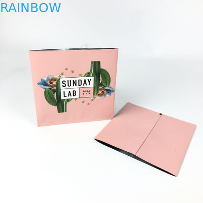 La flor secada que empaquetaba el centro rosado de la impresión del bolso de Mylar del calor selló el lado de la bolsa tres