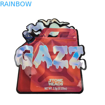 3.5g selló la prueba Mylar del olor empaqueta especial único impresa aduana cortado con tintas de forma irregular