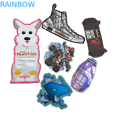 3.5g selló la prueba Mylar del olor empaqueta especial único impresa aduana cortado con tintas de forma irregular