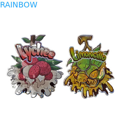 3.5g 7g 14g 28g Diseño personalizado Irregular A prueba de niños Troquelado bocadillo en forma de envase de plástico