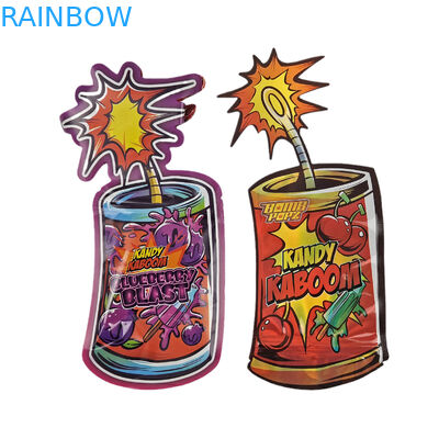 3.5g 7g 14g 28g Diseño personalizado Irregular A prueba de niños Troquelado bocadillo en forma de envase de plástico