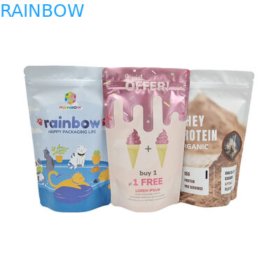 Envasado de alimentos con cremallera Envoltura comestible para barra de café de 250 g Bolsa de pie que se puede volver a sellar