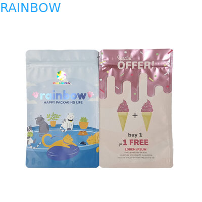 Empaquetado de la categoría alimenticia Bolsas con cierre de cremallera comestibles de Mylar de papel de aluminio mate personalizado