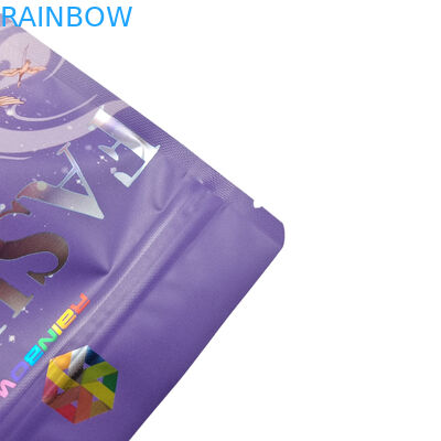 Empaquetado de la categoría alimenticia Bolsas con cierre de cremallera comestibles de Mylar de papel de aluminio mate personalizado