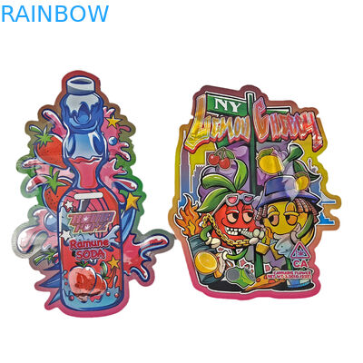 prueba Matte Soft Touch Special Shape del niño de 3.5g 7g 14g que empaqueta el bolso cortado con tintas de Mylar