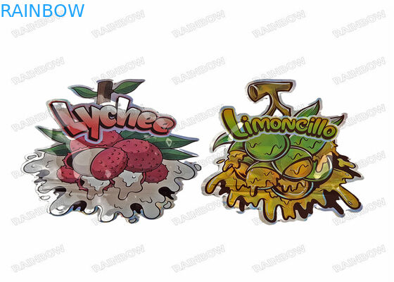 Bolsos Ziplock cortados con tintas prueba comestible formados especiales de encargo de Mylar del olor 3,5 para el caramelo