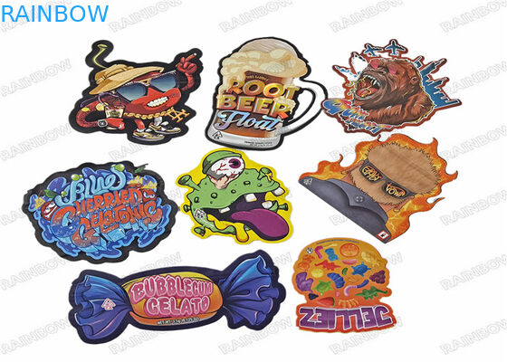 Mylar comestible empaqueta la bolsa plástica formada pecial cortada con tintas con los bolsos Ziplock de la galleta del caramelo 3.5g