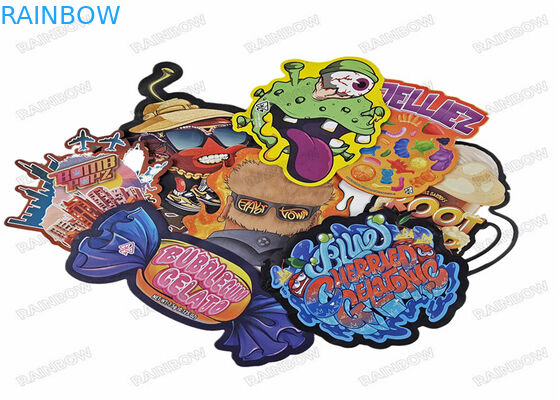 Mylar comestible empaqueta la bolsa plástica formada pecial cortada con tintas con los bolsos Ziplock de la galleta del caramelo 3.5g