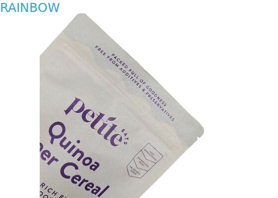 El soporte biodegradable del papel de Kraft para arriba empaqueta bolsas del acondicionamiento de los alimentos