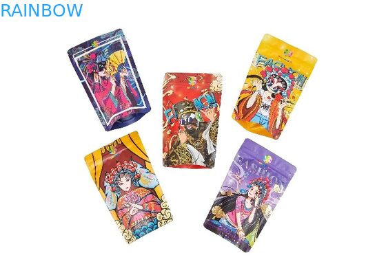 Soporte del plástico del papel de aluminio encima de los bolsos Ziplock que se puede volver a sellar de Mylar de la prueba del olor de la bolsa