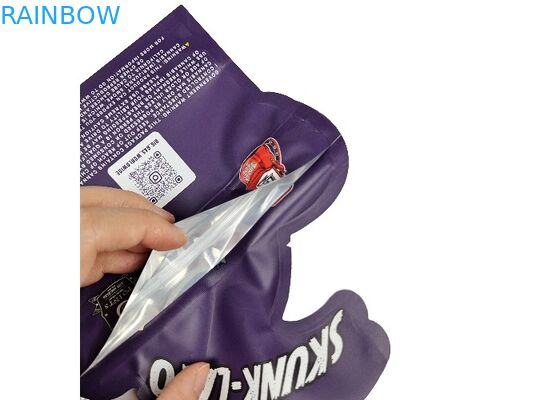 Bolsa Ziplock plástica formada especial irregular cortada con tintas 3.5g 7g 14g de la hoja