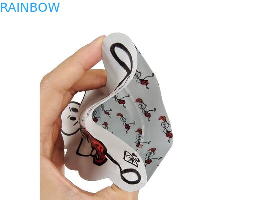 Bolsa Ziplock plástica formada especial irregular cortada con tintas 3.5g 7g 14g de la hoja