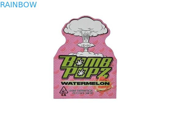 El Ziplock a prueba de niños plástico de Mylar del holograma 3.5g empaqueta especial irregular cortada con tintas formado