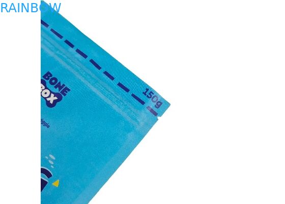 Bolsos de empaquetado de Kraft de papel del levantar del alimento para animales de encargo biodegradable de las bolsas