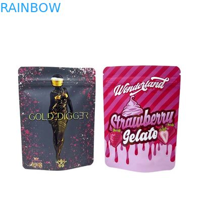 Minfly Impresión digital de papel de aluminio personalizado resealable de pie a prueba de olor cremallera Mylar embalaje bolsas de bolsas para alimentos