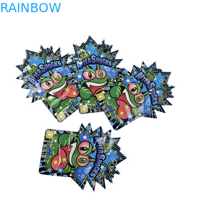 Bolsas de impresión digital con cremallera de forma personalizada 3.5g 7g 14g Bolsas de Mylar de papel de aluminio para galletas