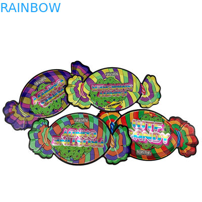 Impresión de logotipo personalizado 1/8 oz Bolsas Mylar resistentes a los niños 3.5g Comestibles galletas reabrebles bolsas de salida Mylar gomosas