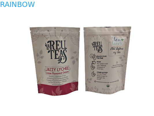 Impresión digital 4 oz bolsas de plástico resistentes al olor de té