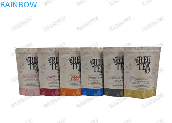 Impresión digital 4 oz bolsas de plástico resistentes al olor de té