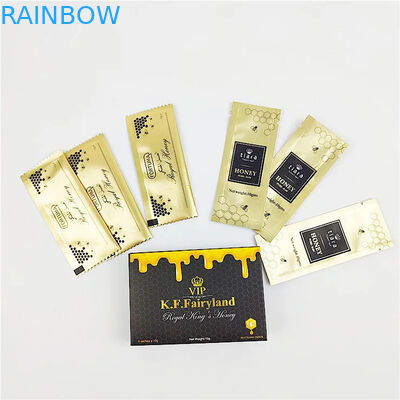 Envases de papel de aluminio para hombres Miel real Bolsas de color metálicas de impresión personalizada