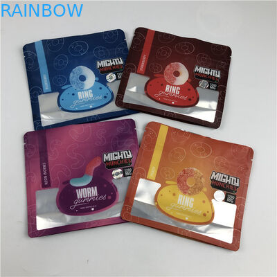 Servicio profesional Bolsas impresas digitalmente con impresión de acabado brillante / mate Bolsas de Mylar comestibles gomosas